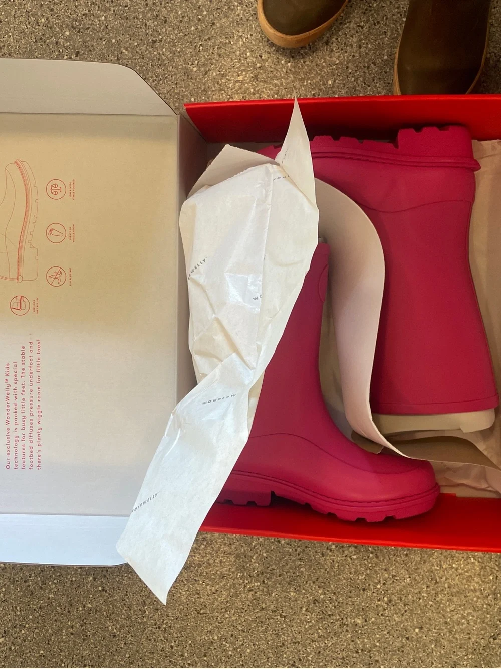 Fitflop Girls Pink Waterproof Mid-Calf Rain Boots
